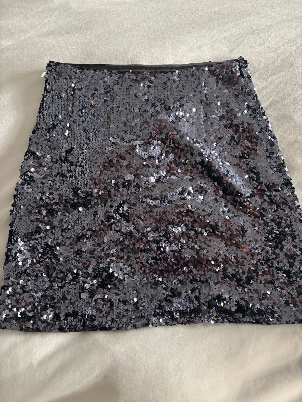 & Other Stories Black Sequin Mini Skirt